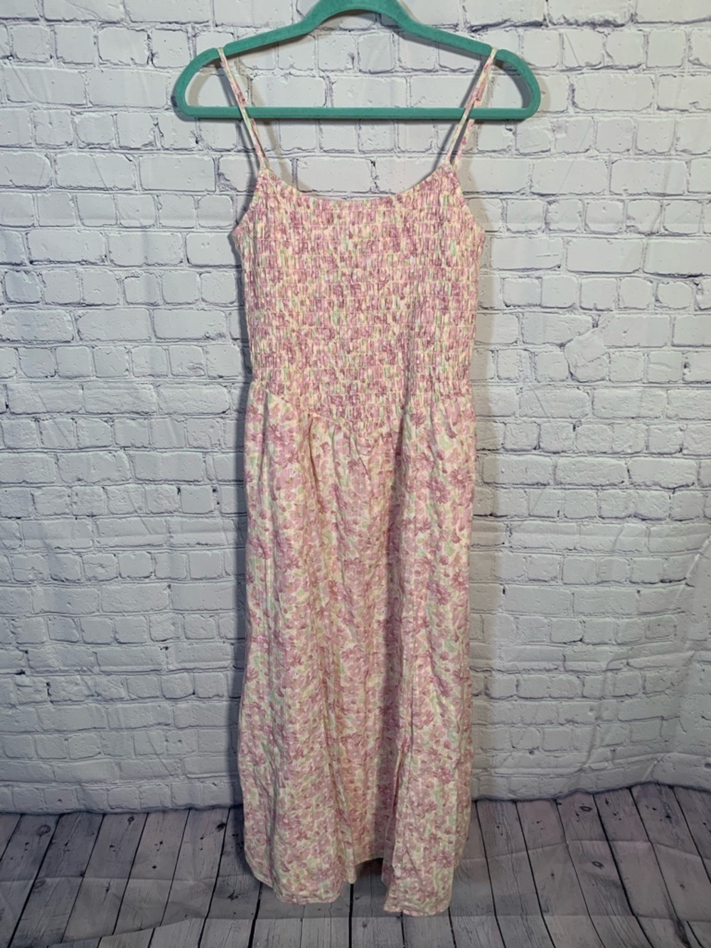 American Eagle Womens Floral Sleeveless Maxi Dress Pink Sz S Cottagecore Fairy